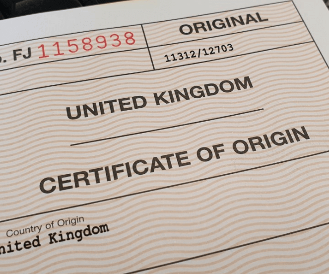 Certificate Of Origin EUR1 Trade Documentation Kinnes Shipping