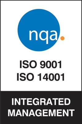 ISO9001 and 14001 accredited company.